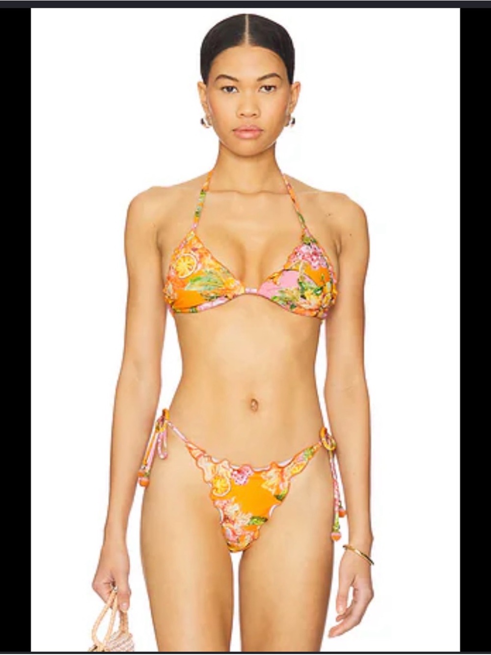 PQ clementine hand beaded Bikini Set - Orange
